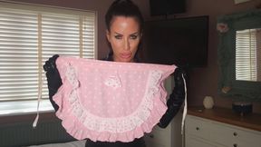 Humiliatrix Charlie Monaco: Get your PINK panties on Sissy and wear your Pinafore