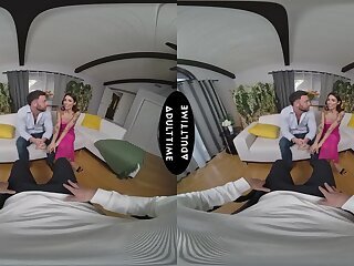 UP CLOSE VR You Watch Your Neighbor Enjoy Your Hot Girlfriend Vanessa Sky's Pussy CUCKOLD POV -