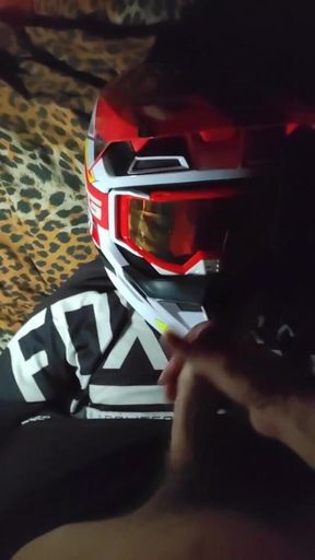 Ex-boyfriend in Mxhelmet Jerks Me off, Cum in His Goggles