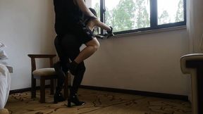 LUNA258_Rider 100KG drived sexy ponygirl slave 60KG in hotel