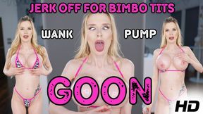 Gooning Over Bimbo Big Tits in Tiny Bikini