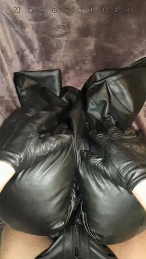 Leather Ass Toy Filled Soo Deep