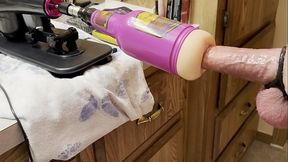 Fuck Machine With Anal Stroker Attachment POV With Huge Cumshot Finish!