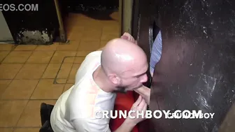 Max barebacked in glory hole backroom by Ricky Firm and Jess Royan