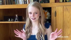 Blonde American Girl Enjoys Rope Bondage - real girlfriend teasing solo