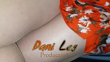 Dani_leg is Sexy in Tan Pantyhose and White High Heels