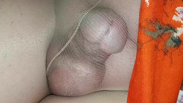 Dani_leg is Sexy in Tan Pantyhose and White High Heels
