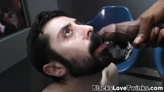 Straight Guy Tries First Big Black Cock Blowjob