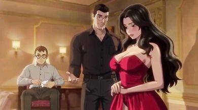 His wife’s big tits and ass paid off his debts hentai