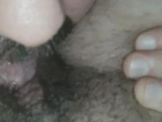Licking hairy pussy