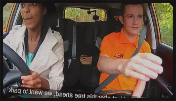 Ebony Student Fucked by Instructor in Car – Real Amateur