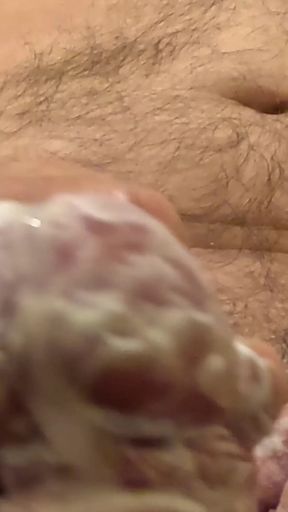 Shaving Balls and Masturbating Big Cock Close up Creamy Cum - Rockardglans