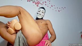 Fit Stud Humps and Cums Deep in Sexy Ass Toy - Moan Fest!