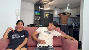 While my husband's cuckold makes lunch Latina slut gets fucked by stranger until he cums in her pussy