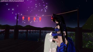 VRchat erp bang with a futa ass fuck deep throat gagging hard