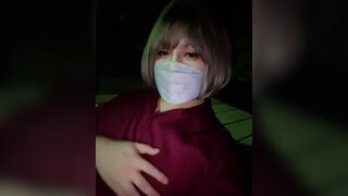女装デブの露出散歩