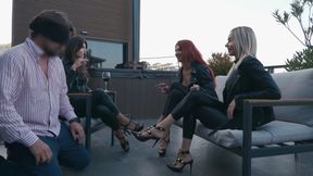 Slave lick shoes three Goddess