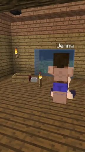 Minecraft The Jenny Mod Fucking Jenny in the pussy and getting a blowjob   Clip 1