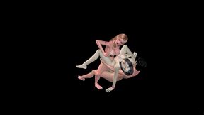 animated shemale porn - shemale & man double penetrating girl pussy & ass