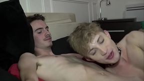 Slut blnd twink fucked by his friend for fist time