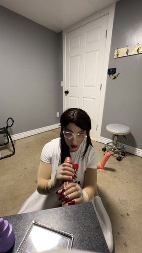 Must-see moment from "Hot trans Wearing her favorite white leggings in her nice ass and toys"