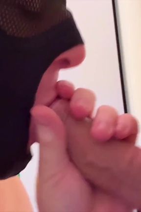 Young Student at the Gloryhole - Dripping Like Crazy Before a Full-on Cum Explosion