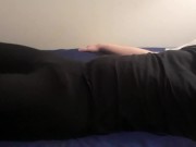 Hands-Free Cum in Athletic Compression Shorts - My First Time Ever!