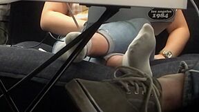 Asian College Girl With Dirty White Socks