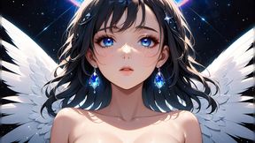 Voidgazer: a Beautiful Young Woman with Shimmering Cosmic Freckles