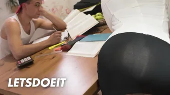 Horny Blonde Stepmom Rides Stepson's Thick Cock Wildly