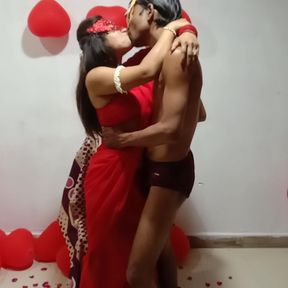 Loving Indian Couple Celebrating Valentines Day With Amazing Hot Sex