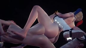 Harley Quinn Hentai - fucking in a park'_s bench - Japanese Asian Manga Anime Game Porn