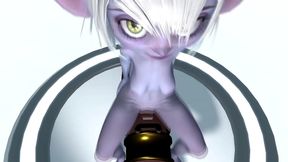 Tristana Grinds Her Weapon for Pleasure in Steamy LoL Hentai Scene