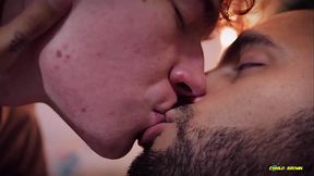 Facial Emmanuel Kokichi Giving Camilo Brown Intense Passionate Blowjob Til His Face Is Covered In Cum Then White Kiss at The End