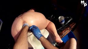 Fist and stuff my girlfriends butthole with a boccia ball