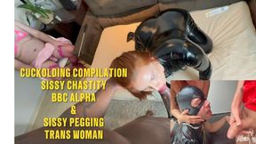 Compilation of sissy cuckold training - Real session with two partners - BBC - Trans woman - Sissy Chastity
