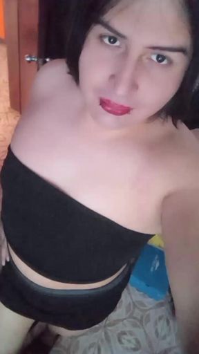 Transvestite closet slut fantasizing going out to the street to work as a prostitute