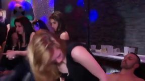 Naughty chicks at easy get laid by all boys in the club