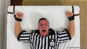 Muscular amateur guy tied up and tickled by his pervert friend
