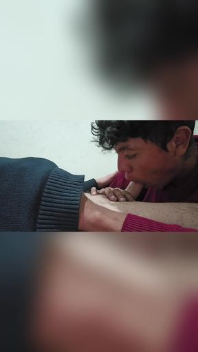 Gay Stepcousin Sucking My Hot Cock and Getting a Jet of Milk in His Mouth
