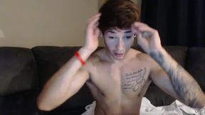 American Model Jerks His Dick.