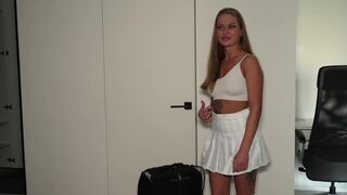 Blonde screaming because she's a cheap fucking whore