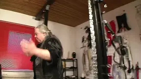 Two guys and one girl for wild BDSM