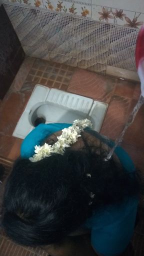 Foreplay with House Owner at Bathroom