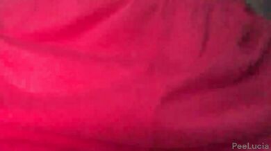 she moans as the liquid drips... red panty aside and start PEEGASM