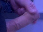 Snake on a Plane! Stroking Big Uncut Cock in Airplane Bathroom! Onlyfans Uncutmnguy21