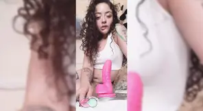 Teen rides a pink cock until he cums on her