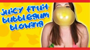 Juicy Fruit Bubblegum Blowing
