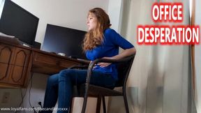 Office Desperation - Candle Boxxx Work Humiliation Toilet Fetish Female Desperation Struggling Jeans Wetting Embarrassment 4k