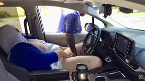 White chick's gigantic bubble butt&#x1F351; exposed in mini skirt, gets face drilled in public